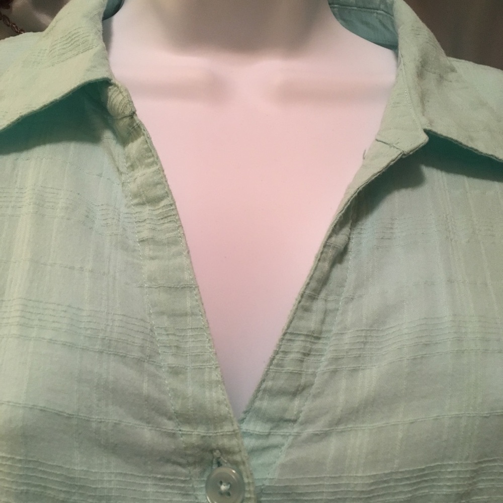 Button down dress 3/4 sleeve shirt